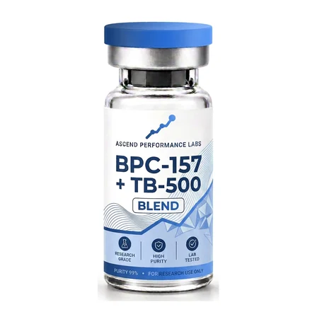 Ascend BPC-157 + TB-500 blend vial, 10 mg blue label