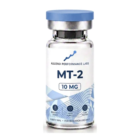 Ascend MT-2 research compound vial, 10 mg blue label
